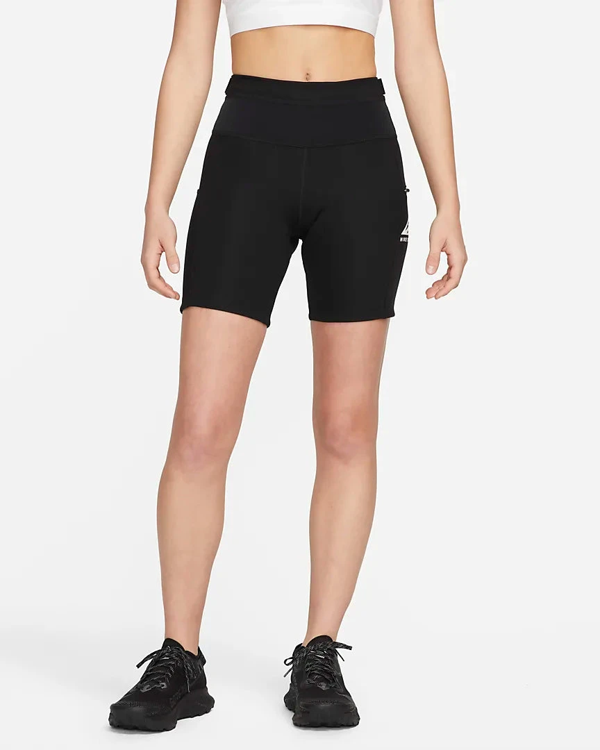 Nike Women's Trail Running Tight Shorts (010 - Black/Black/Black/White) 4 Nike Women's Trail Running Tight Shorts (010 - Black/Black/Black/White) - Image 2