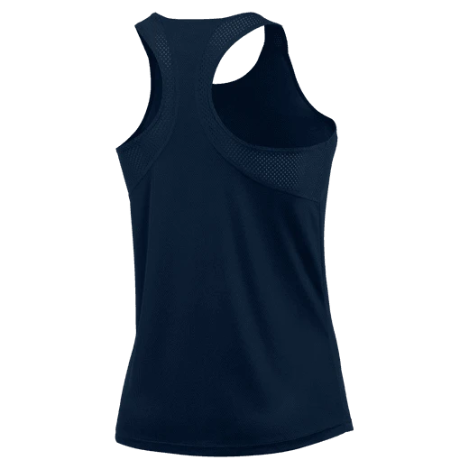 Nike Women's Team Run Singlet (420 - Team Navy/White) 4 Nike Women's Team Run Singlet (420 - Team Navy/White) - Image 2
