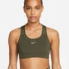 Nike Women’s Swoosh Medium-Support Padded Bra (326 - Cargo Khaki/White) -Saucony Clothing Shop 1095c321 16a2 4013 b949 5cca8eaa6572