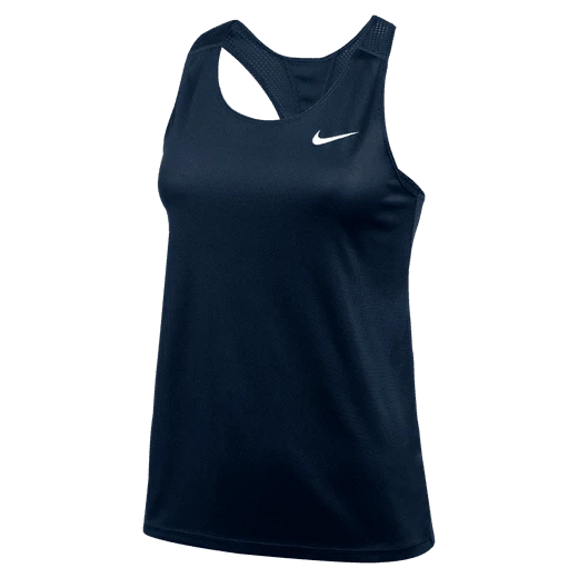 Nike Women's Team Run Singlet (420 - Team Navy/White) 3 Nike Women's Team Run Singlet (420 - Team Navy/White)