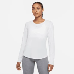 Nike Women's Dri-FIT One Luxe Top (100 - White/Reflective Silver)