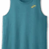 BROOKS Men's Distance Tank 2.0 (409 - Heather Slate Blue) 2 BROOKS Men's Distance Tank 2.0 (409 - Heather Slate Blue) -Saucony Clothing Shop 211446 409 LF Distance Tank 2