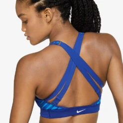 Nike Women's USA Impact Strappy Bra (406 - Blue/Deep Royal Blue/Reflect White) -Saucony Clothing Shop 250121 Gallery 4 0953054