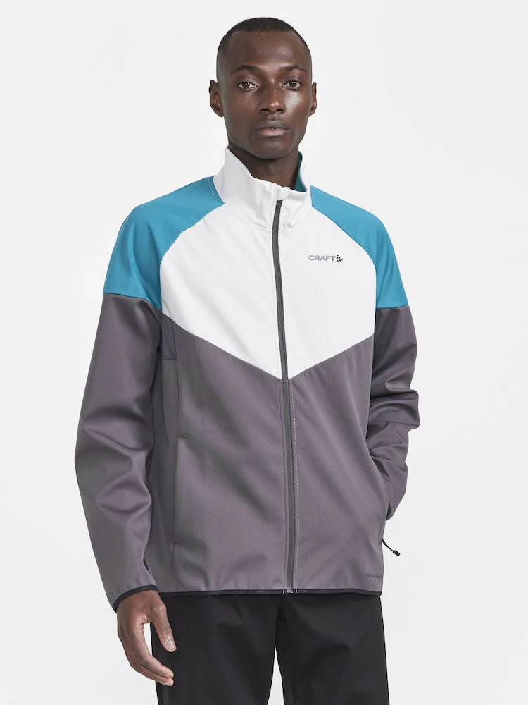 Craft Men's Glide Block Jacket (Ash/Deep Lake) 4 Craft Men's Glide Block Jacket (Ash/Deep Lake) - Image 2