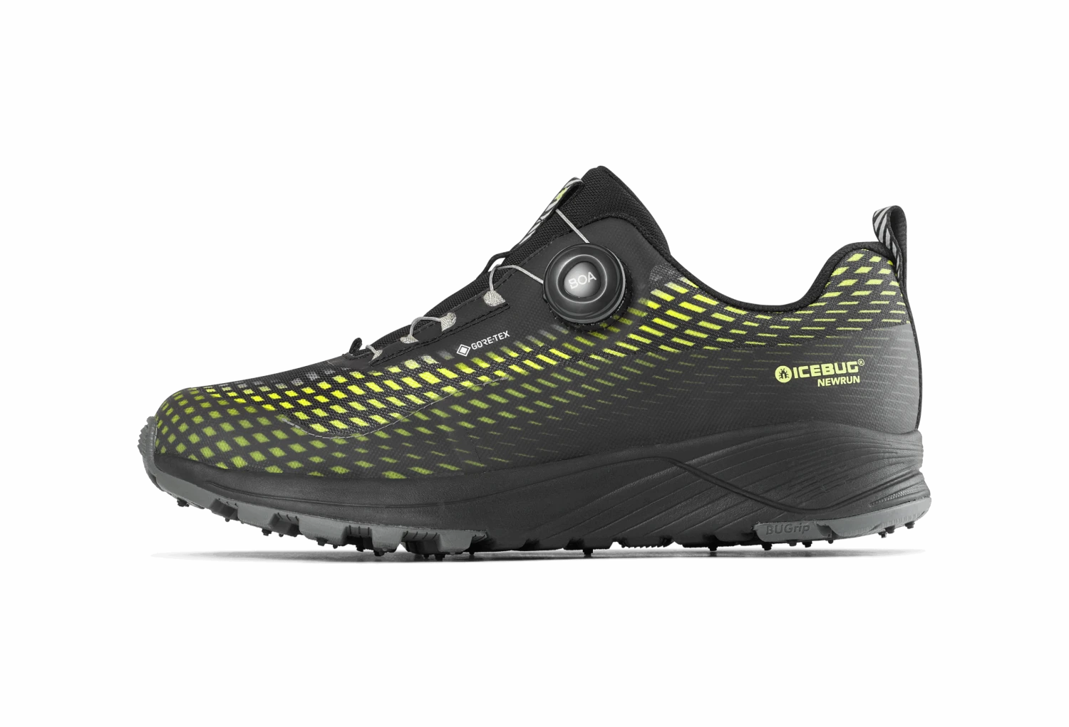 Icebug Men’s NEWRUN BUGrip GTX ( 9A - Black/Poison) 3 Icebug Men’s NEWRUN BUGrip GTX ( 9A - Black/Poison)
