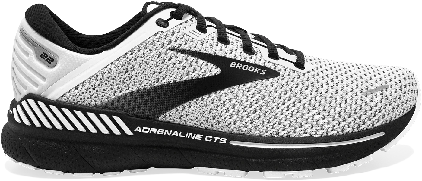 BROOKS Men’s Adrenaline GTS 22 (135 - White/Grey/Black) 3 BROOKS Men’s Adrenaline GTS 22 (135 - White/Grey/Black)