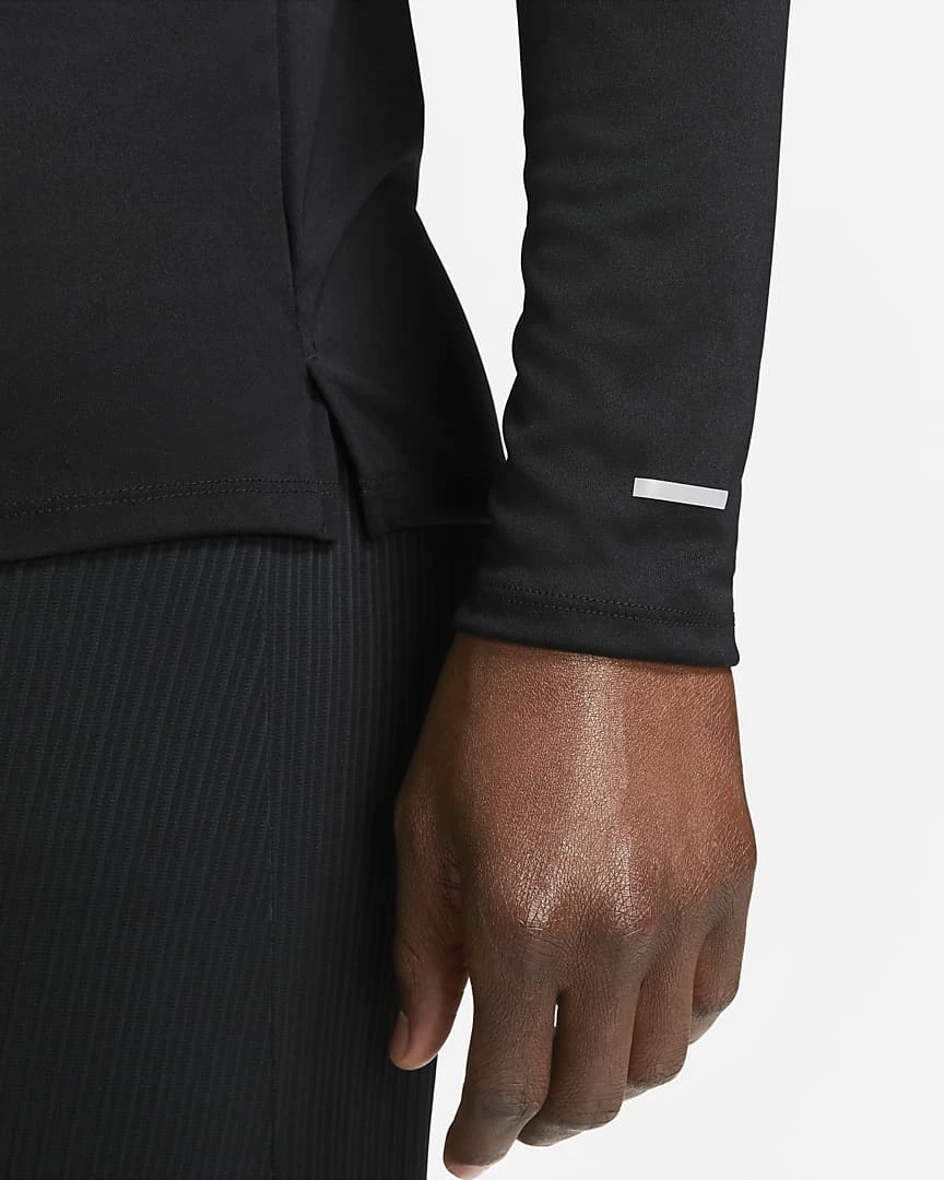 Nike Men’s DRI-FIT Miler Long Sleeve (010 - Black/Reflective Silver) 5 Nike Men’s DRI-FIT Miler Long Sleeve (010 - Black/Reflective Silver) - Image 3