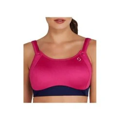 BROOKS Women's Fiona Run Bra (Bloom/Navy)