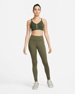 Nike Women’s DRI-FIT Indy Sports Bra (325 - Cargo Khaki/Alligator/Cargo Khaki/White) -Saucony Clothing Shop 5e53e9e9 fd7b 4f22 9625 5db7d23f5ef1