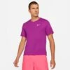 Nike Men's DRI-FIT Miler Short Sleeve (584 - Red Plum/Reflective Silver) -Saucony Clothing Shop 635D75AB 3467 40F3 8300 08CD1528A911