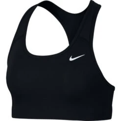 Nike Women's DRI-FIT Swoosh Sports Bra (010 - Black/White/White) -Saucony Clothing Shop 686D7044 994E 4104 9B90 3F28B25AAF9F