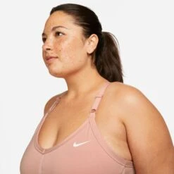 Nike Women's DRI-FIT Indy Sports Bra (609 - Rose Whisper/Rose Whisper/White) -Saucony Clothing Shop 6B4F1B00 EA2C 4A30 A314 C3C0FAC08F42
