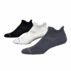 BROOKS Run-In 3-Pack Socks (006 - Asphalt/White/Black) -Saucony Clothing Shop 741544 006 lf run in 3 pack unisex running sock