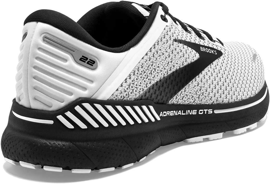 BROOKS Men’s Adrenaline GTS 22 (135 - White/Grey/Black) 6 BROOKS Men’s Adrenaline GTS 22 (135 - White/Grey/Black) - Image 4