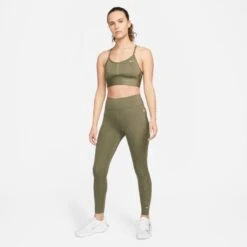 Nike Women's DRI-FIT Indy Sports Bra (222 - Medium Olive/White) -Saucony Clothing Shop 7F6220CC 6024 473A B80C EDCED4105898