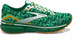 BROOKS Men's Ghost 15 “Run Lucky” (371 - Green/White/Orange)