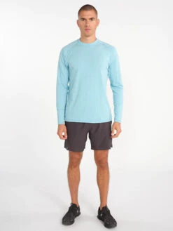 Men’s Carrollton Long Sleeve Fitness Tee (431 - Radiant Blue Heather) -Saucony Clothing Shop B246B5AF 5983 4C32 BAC8 DD4B90081B94