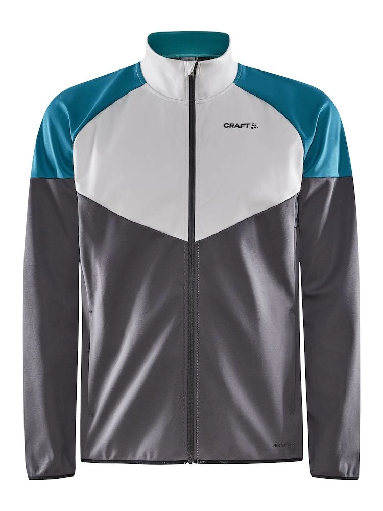 Craft Men's Glide Block Jacket (Ash/Deep Lake) 3 Craft Men's Glide Block Jacket (Ash/Deep Lake)