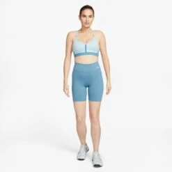 Nike Women’s DRI-FIT Indy Sports Bra (442 - Ocean Bliss/Noise Aqua/Noise Aqua/White) -Saucony Clothing Shop CZ4456 442 PHSYM005