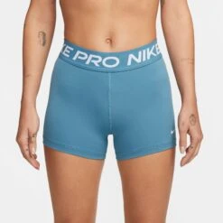 Nike Women's Pro 3" Shorts (440 - Noise Aqua/White) -Saucony Clothing Shop CZ9857 440 PHSBM001 2000