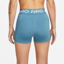 Nike Women's Pro 3" Shorts (440 - Noise Aqua/White) -Saucony Clothing Shop CZ9857 440 PHSYM001 2000