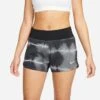 Nike Women's DRI-FIT Eclipse Mid-Rise Printed Running Shorts (010 - Black/White) -Saucony Clothing Shop E13D5786 90F0 4298 9ED7 FB1FA2B509A1