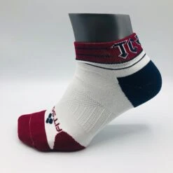 TCRC Custom Running Socks (White/Cardinal/Navy)