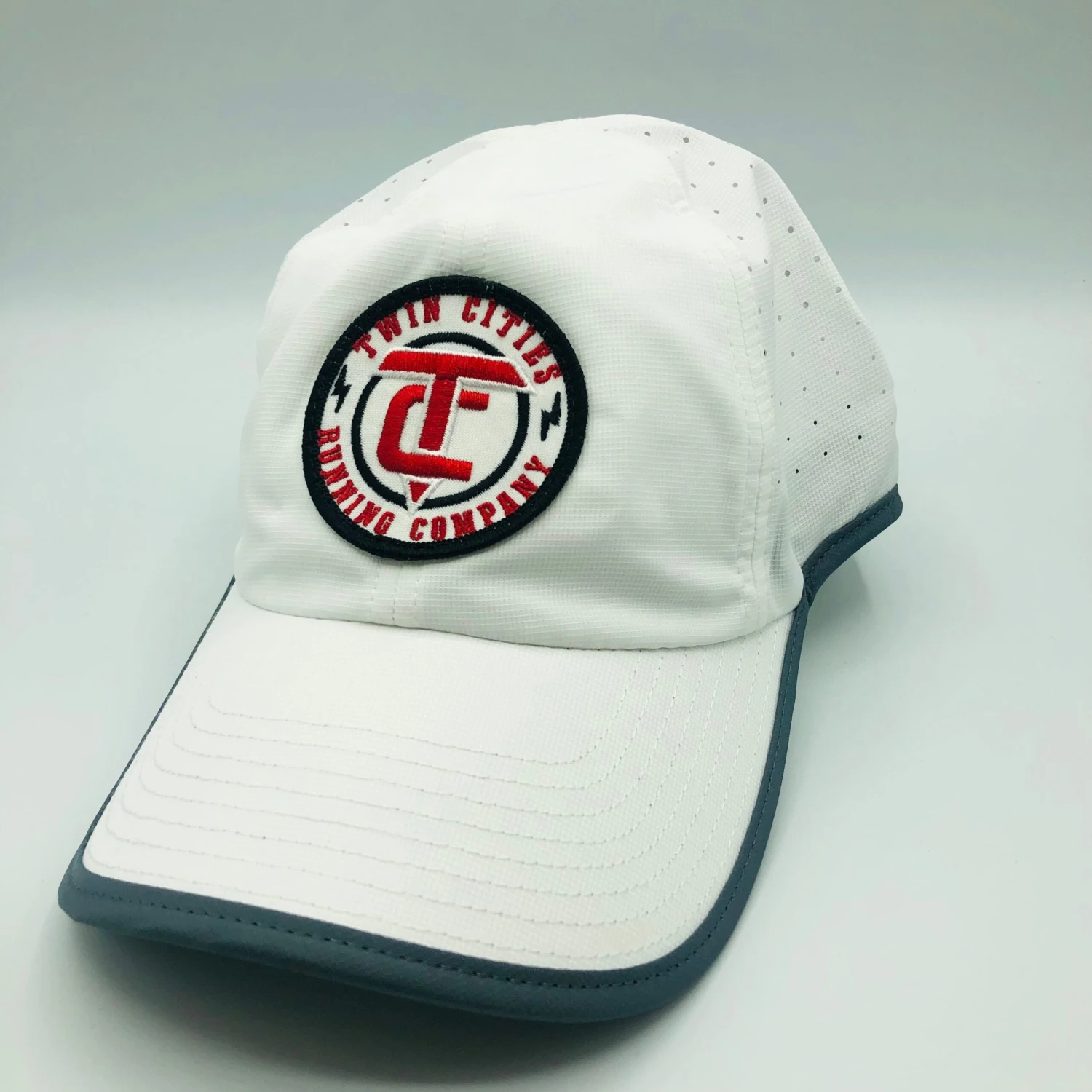 TCRC Power Strike Laser Vented Lite Cap (White/Grey) 3 TCRC Power Strike Laser Vented Lite Cap (White/Grey)