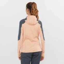 Salomon Women's Outline All Season Hybrid Midlayer (Sirocco/Ebony) -Saucony Clothing Shop LC1597400 1 MOD outlineallseasonhybridmid siroccoebony hike w