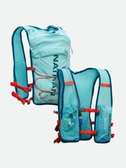Nathan QuickStart 2.0 6 Liter Hydration Pack (Breezy Blue/Storm Green) -Saucony Clothing Shop NS30250 60028 QuickStart2 6L hero 1296x db172167 721a 4053 9bc6 fdf9288ca574