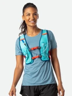 Nathan QuickStart 2.0 6 Liter Hydration Pack (Breezy Blue/Storm Green) -Saucony Clothing Shop NS30250 60028 QuickStart2 6L onBody 1 1296x 377f5051 1d5d 4344 b9e1 40f4d29d140a