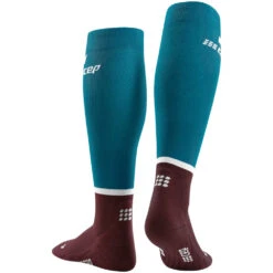 CEP Women's Run Tall Socks 4.0 (Petrol/Dark Red) -Saucony Clothing Shop Run Socks 4 0 petrol dark red WP209R W back sock 4 1080x 8d434aab 5bf4 409b 93ef f9b6aa798153