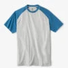Men's Carrollton Baseball T-Shirt (Light Heather Gray/Harbor) -Saucony Clothing Shop TM110H 453 CarrolltonBlockedFitnessT Shirt LightHeatherGray HarborBlue 1200x1600 471bbb90 6b25 4346 b810 f37e0d0dd09b