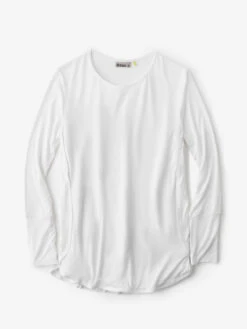 Women's Jenny Long Sleeve (100 - White) -Saucony Clothing Shop TW801 100EverydaySilkJennyLS White 1200x1600 c827b57e b938 4551 8351 67107cd46c57