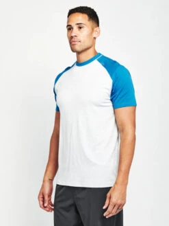 Men's Carrollton Baseball T-Shirt (Light Heather Gray/Harbor) -Saucony Clothing Shop Tasc Legendary 2979 cb307170 cc81 404a a521 eec75adcd846