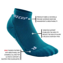 CEP Men's The Run Low Cut Socks 4.0 (Petrol) -Saucony Clothing Shop The Run Low 4.0 petrol infographic 540x dabe432a d2c4 479b be56 82b6d3a33d4e