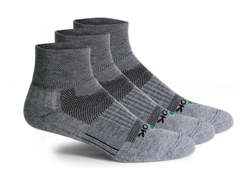 Unisex CF2 Cushion Quarter 3-pair Pack (Grey) 3 Unisex CF2 Cushion Quarter 3-pair Pack (Grey)