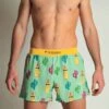 Men's Green Llamas 4” Split Shorts 2 Men's Green Llamas 4” Split Shorts -Saucony Clothing Shop chicknlegs mens green llamas 4 inch running shorts front