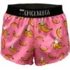 Men's Pink Bananas 2" Split Shorts -Saucony Clothing Shop chicknlegs mens pink bananas printed running shorts