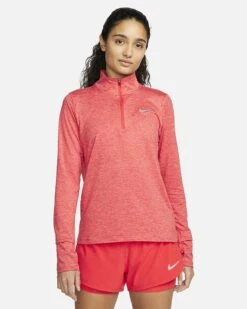 Nike Women’s Element 1/2 Zip Running Top (696 - Light Crimson/Magic Ember/Heather)
