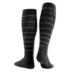 CEP Men's Reflective Compression Tall Socks (Black) -Saucony Clothing Shop reflective tall sock black 4 540x b3147fa4 355b 4d53 ac23 b7666dd148da