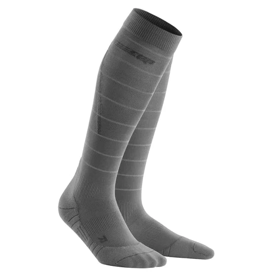 CEP Men's Reflective Compression Tall Socks (Grey) 5 CEP Men's Reflective Compression Tall Socks (Grey) - Image 3