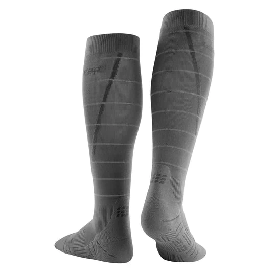 CEP Men's Reflective Compression Tall Socks (Grey) 6 CEP Men's Reflective Compression Tall Socks (Grey) - Image 4
