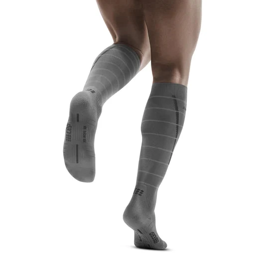 CEP Men's Reflective Compression Tall Socks (Grey) 4 CEP Men's Reflective Compression Tall Socks (Grey) - Image 2