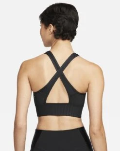 Nike DRI-FIT Swoosh Medium Support Printed Sports Bra (010 - Black) -Saucony Clothing Shop s l1600 6a060035 0c7f 48e4 bae8 2c77d927b567
